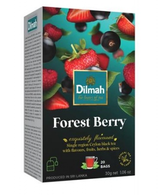 Fekete tea, 20x1,5g, DILMAH, erdei gyümölcs