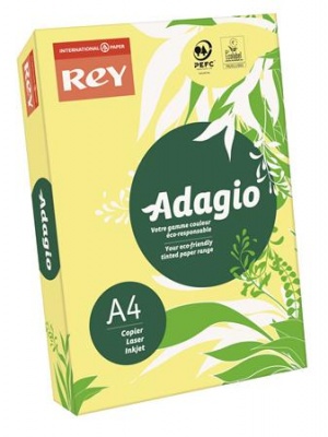 Másolópapír, színes, A4, 80 g, REY "Adagio", neon banán