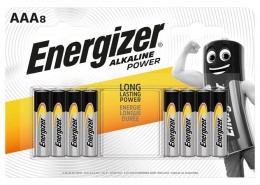 Elem, AAA mikro, 8 db, ENERGIZER "Alkaline Power"